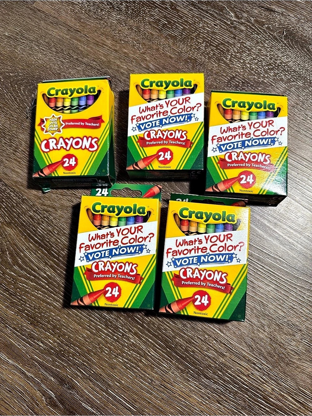 Crayola Crayons 24 Count Box 24-Count Crayon Boxes Set of 5
